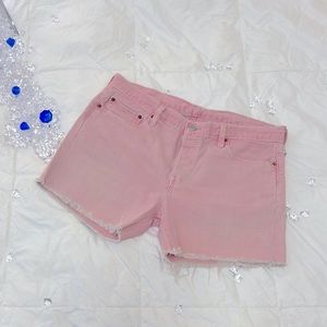 Vintage Original Levi’s 501 Cutoffs from 1982 W33! 100%COTTON BABY PINK! 💕